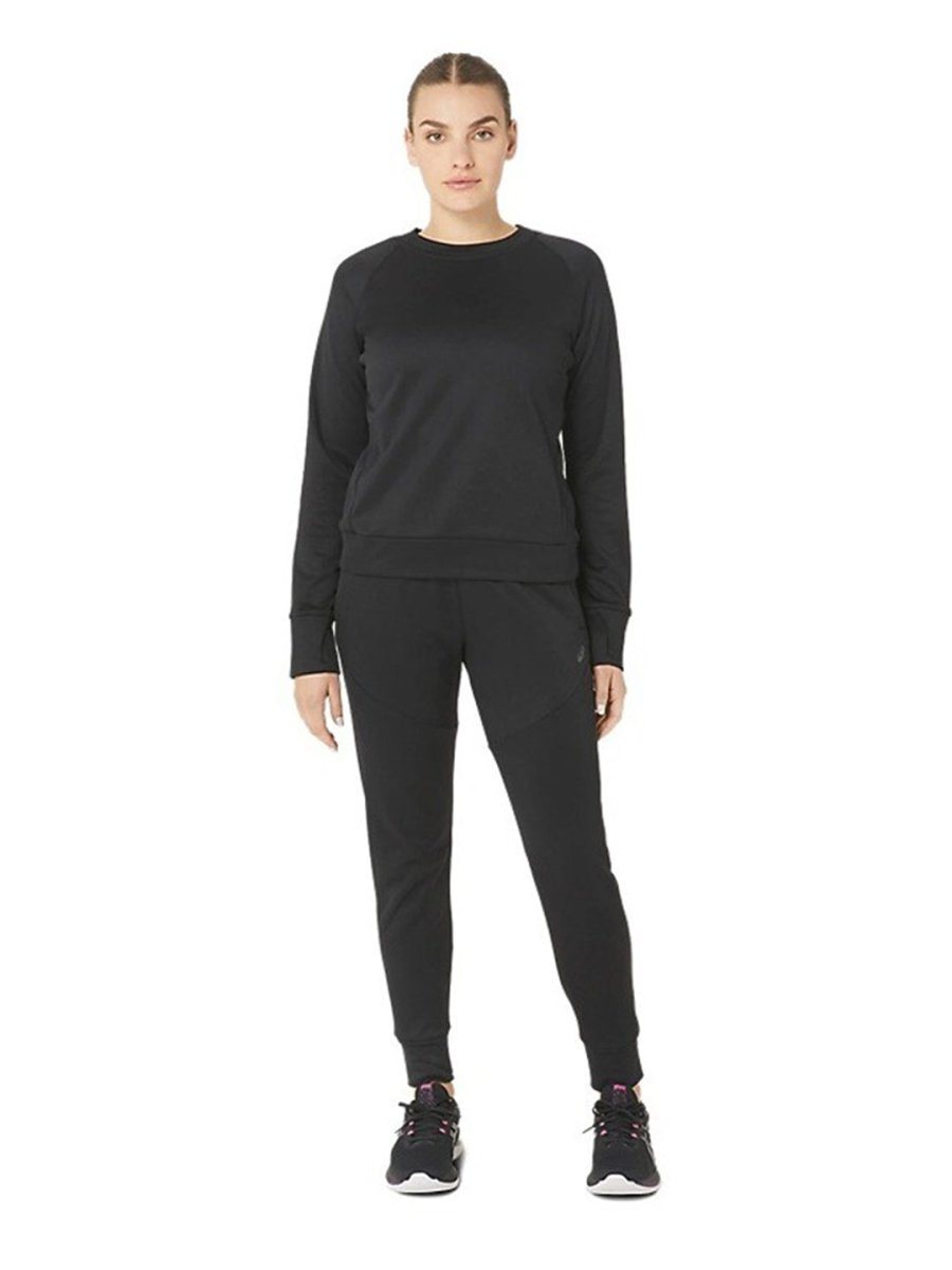 ASICS Brushed Mobility Knit Pullover Round Neck Long Raglan Sleeves T-shirt - Distacart