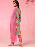Thumbnail for Anouk Women Floral Printed Regular Pure Cotton Kurta with Trousers & With Dupatta