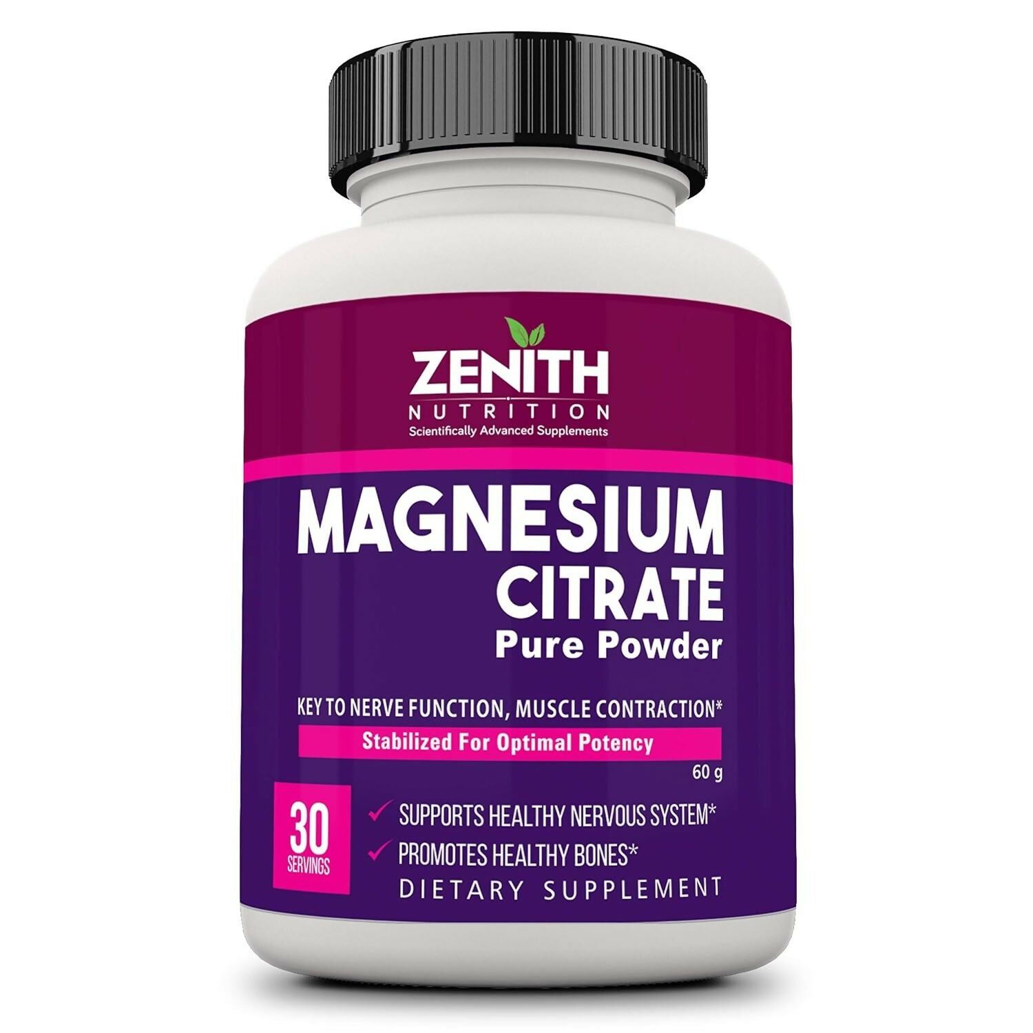 Zenith Nutrition Magnesium Citrate Powder - Distacart