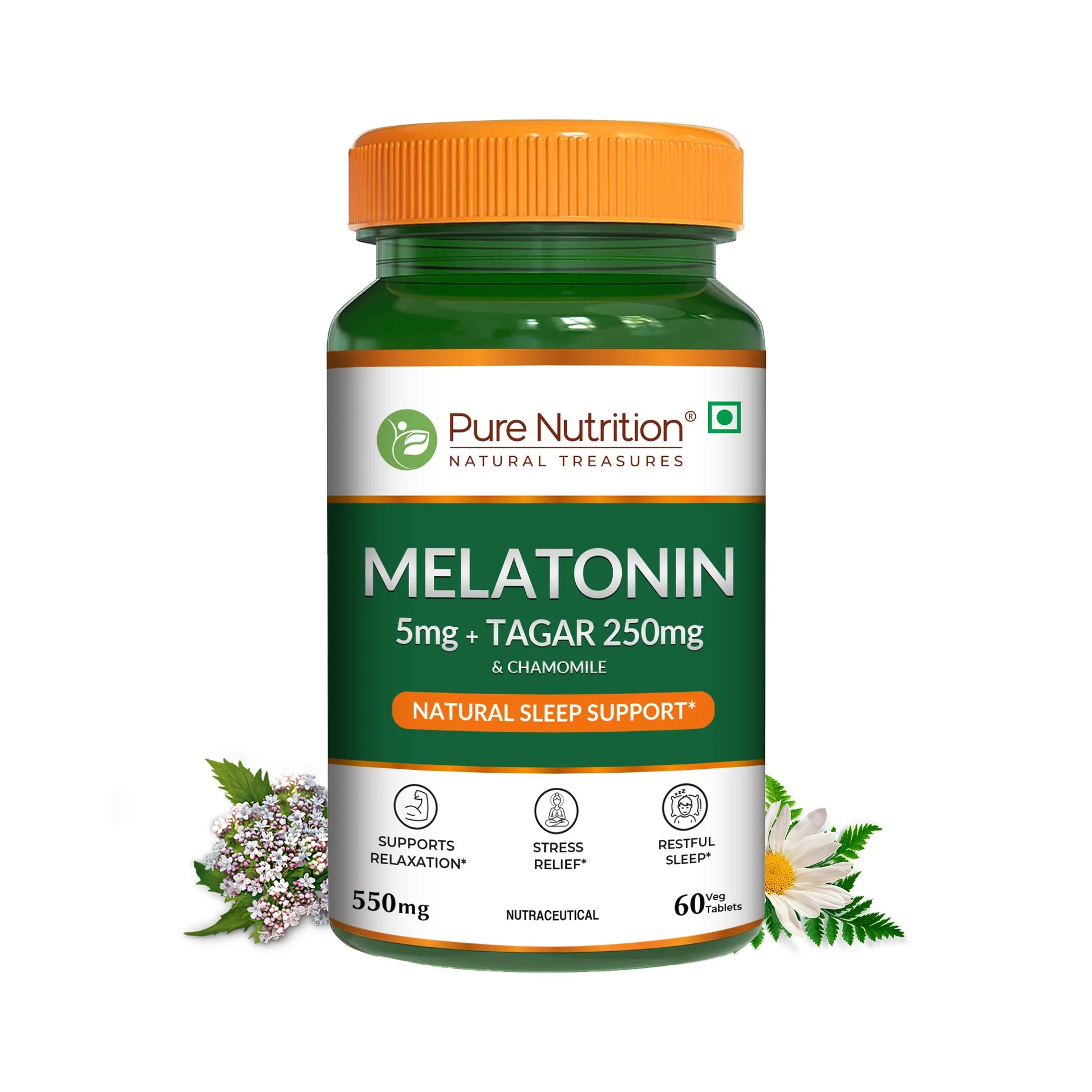 Pure Nutrition Melatonin 5mg Veg Tablets - Distacart