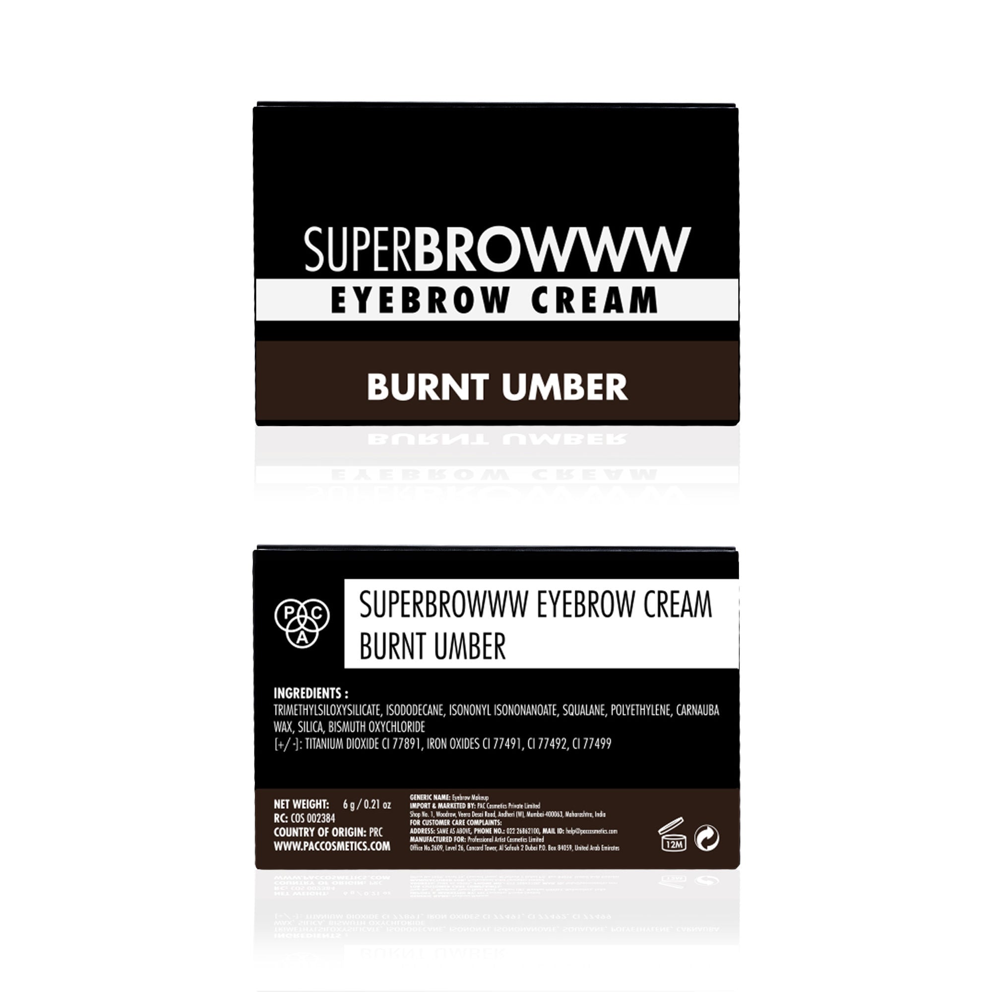 PAC Studio SuperBrowww Cream - 04 Burnt Umber - Distacart