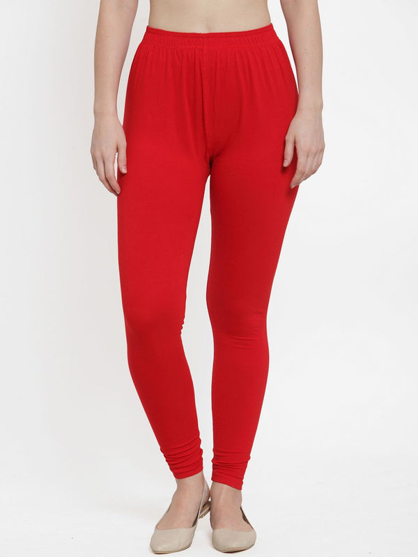 TAG 7 Women Pack Of 2 Solid Churidar-Length Leggings - Distacart