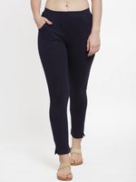 Thumbnail for TAG 7 Women Pack Of 2 Solid Straight-Fit Ankle-Length Leggings - Distacart