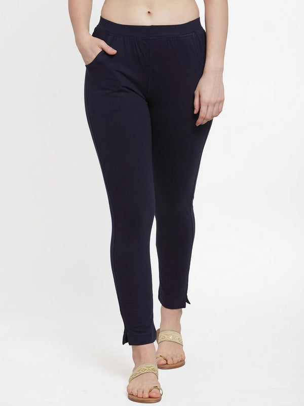 TAG 7 Women Pack Of 2 Solid Straight-Fit Ankle-Length Leggings - Distacart