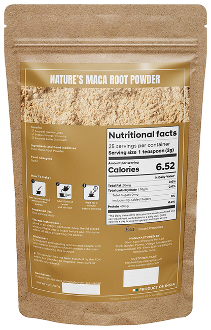 Ayura Origins Nature's Maca Root Powder - Distacart