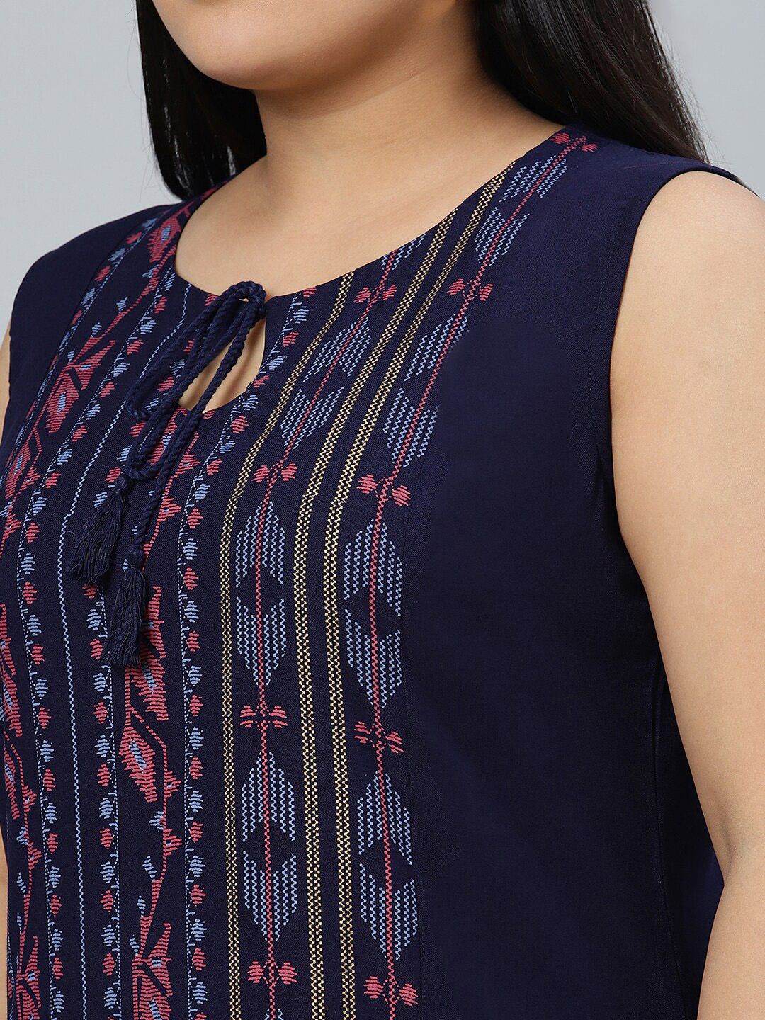 Sztori Plus Size Ethnic Motifs Printed Straight Kurta With Palazzos - Distacart