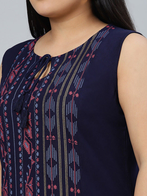 Sztori Plus Size Ethnic Motifs Printed Straight Kurta With Palazzos - Distacart
