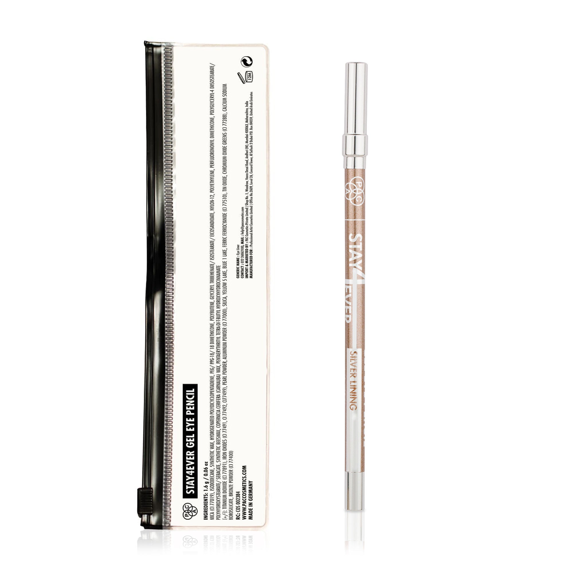 PAC Studio Stay4Ever Gel Eye Pencil - Silver Lining