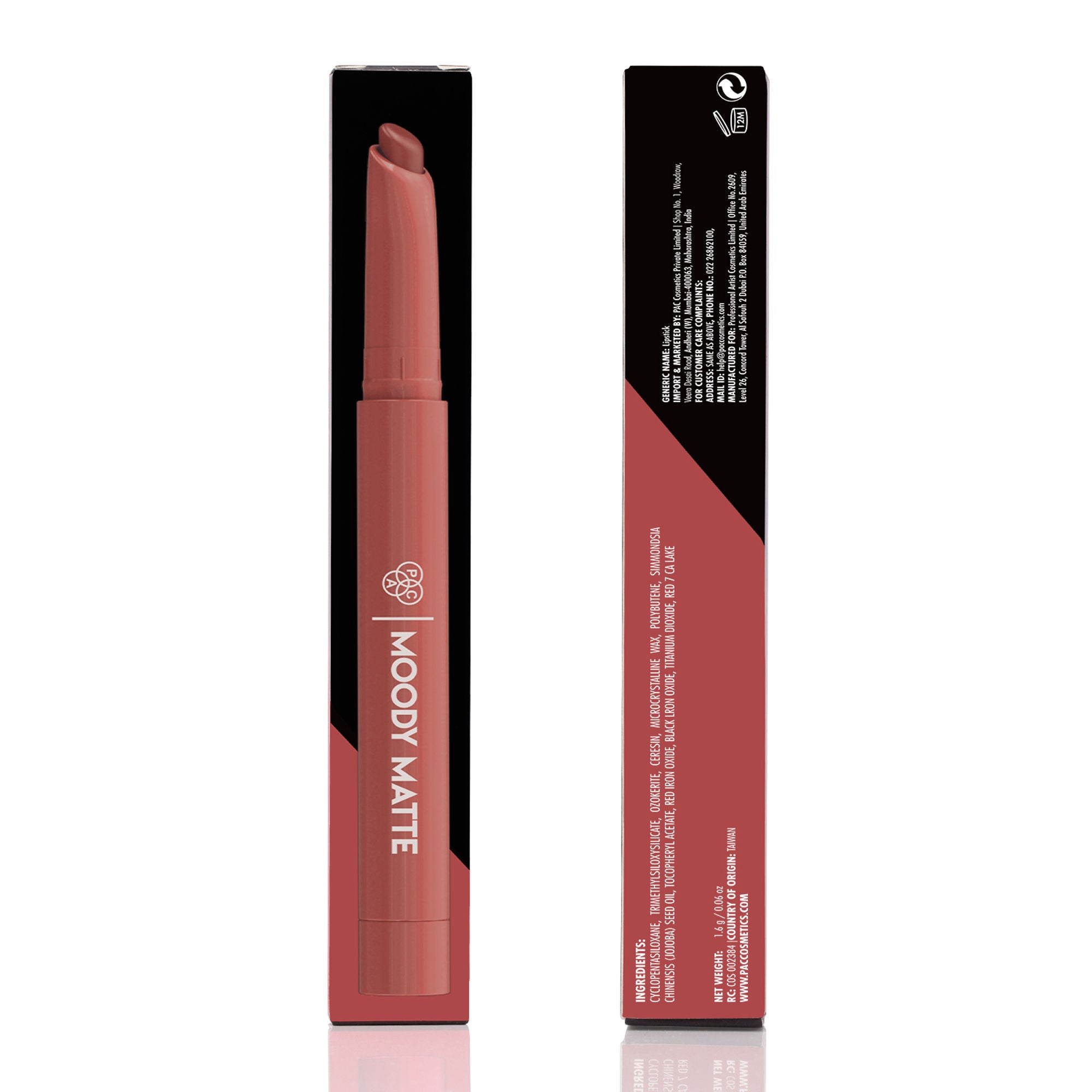 PAC Studio Moody Matte Lipstick - Sweet 16 - Distacart