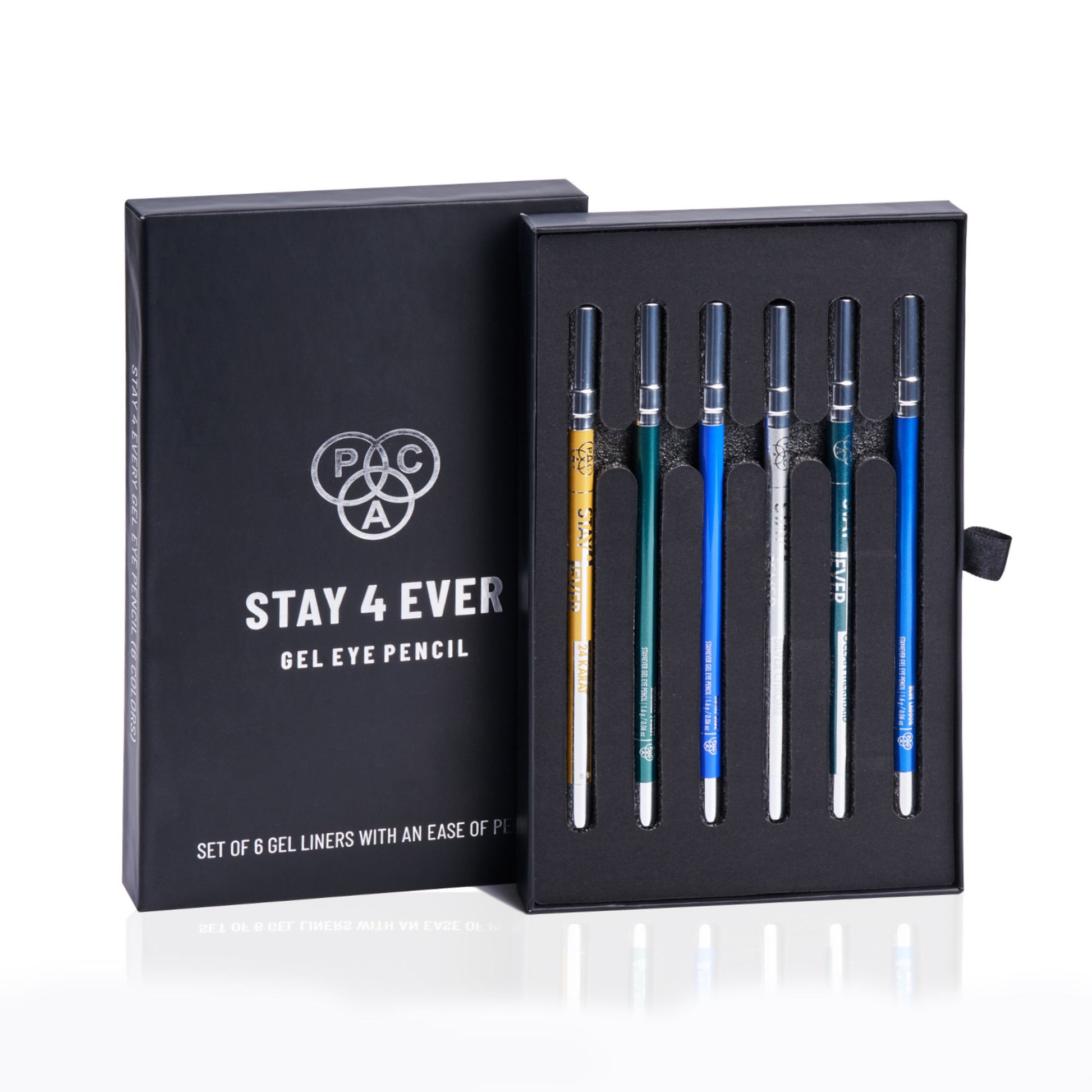 PAC Studio Stay4Ever Gel Eye Pencil (Set Of 6) - Distacart