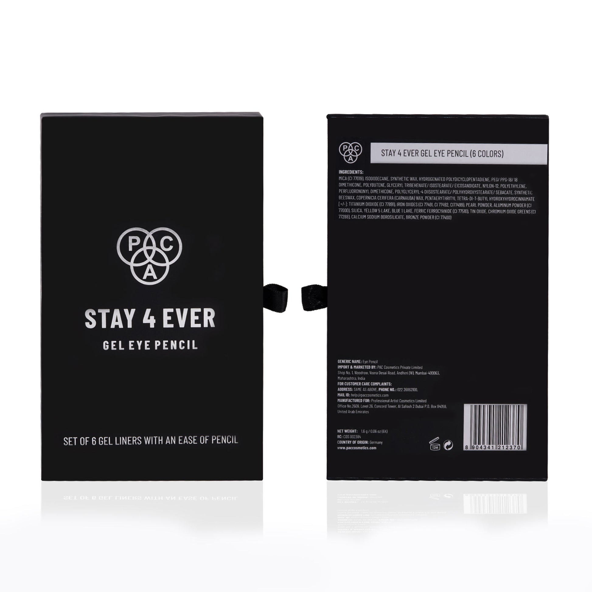 PAC Studio Stay4Ever Gel Eye Pencil (Set Of 6) - Distacart