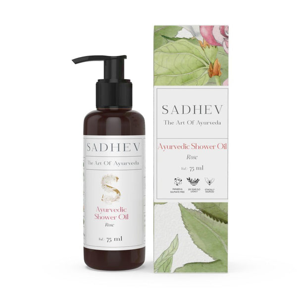 Sadhev Ayurvedic Rose Shower Oil - Distacart
