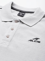 Thumbnail for Alcis Men Brand Logo Embroidered Polo Collar Sports T-shirt - Distacart