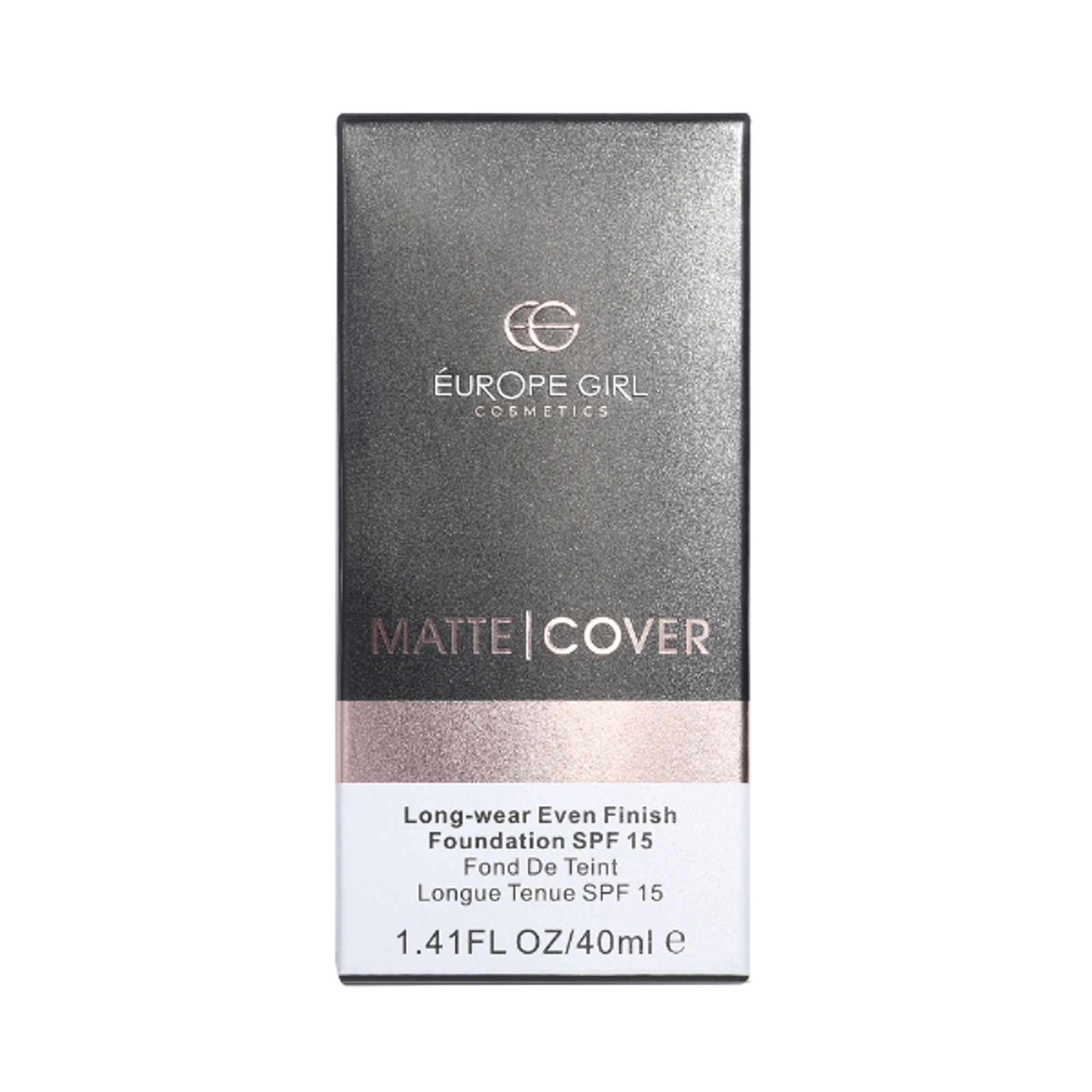 Europe Girl Matte Cover Foundation SPF 15 - 180 Medium Dark Natural Undertone - Distacart
