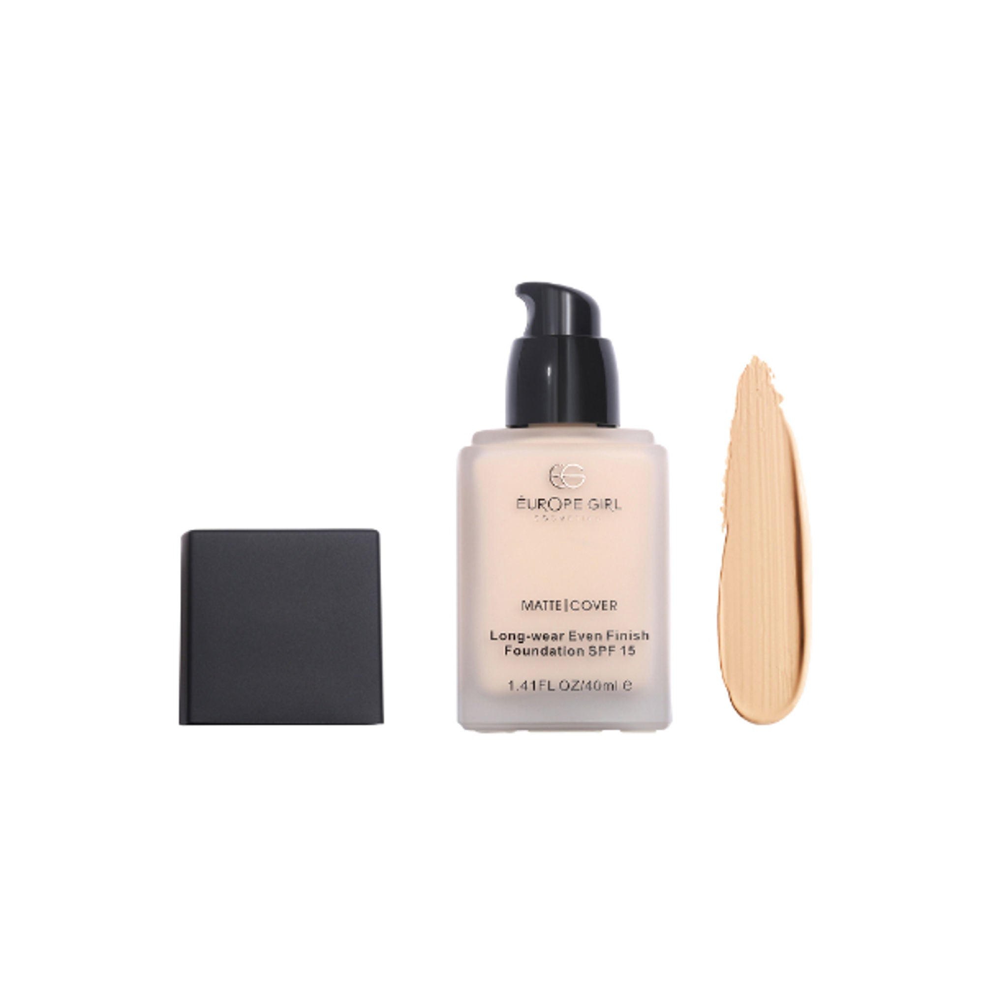 Europe Girl Matte Cover Foundation SPF 15 - 105 Light Natural Undertone - Distacart