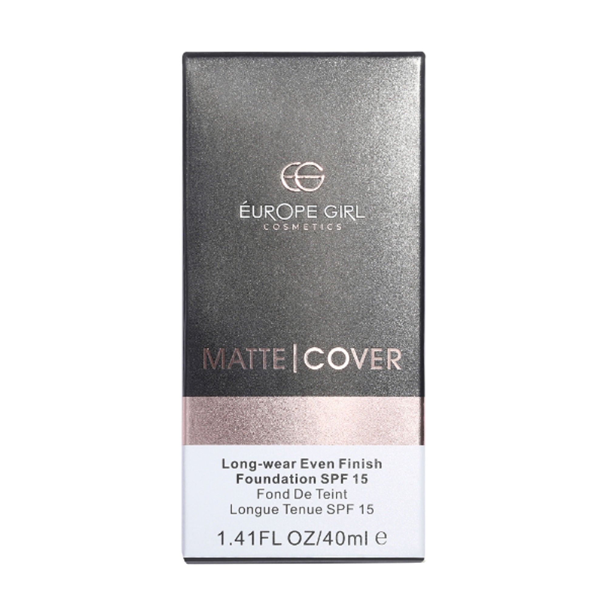 Europe Girl Matte Cover Foundation SPF 15 - 115 Light Pink Undertone - Distacart