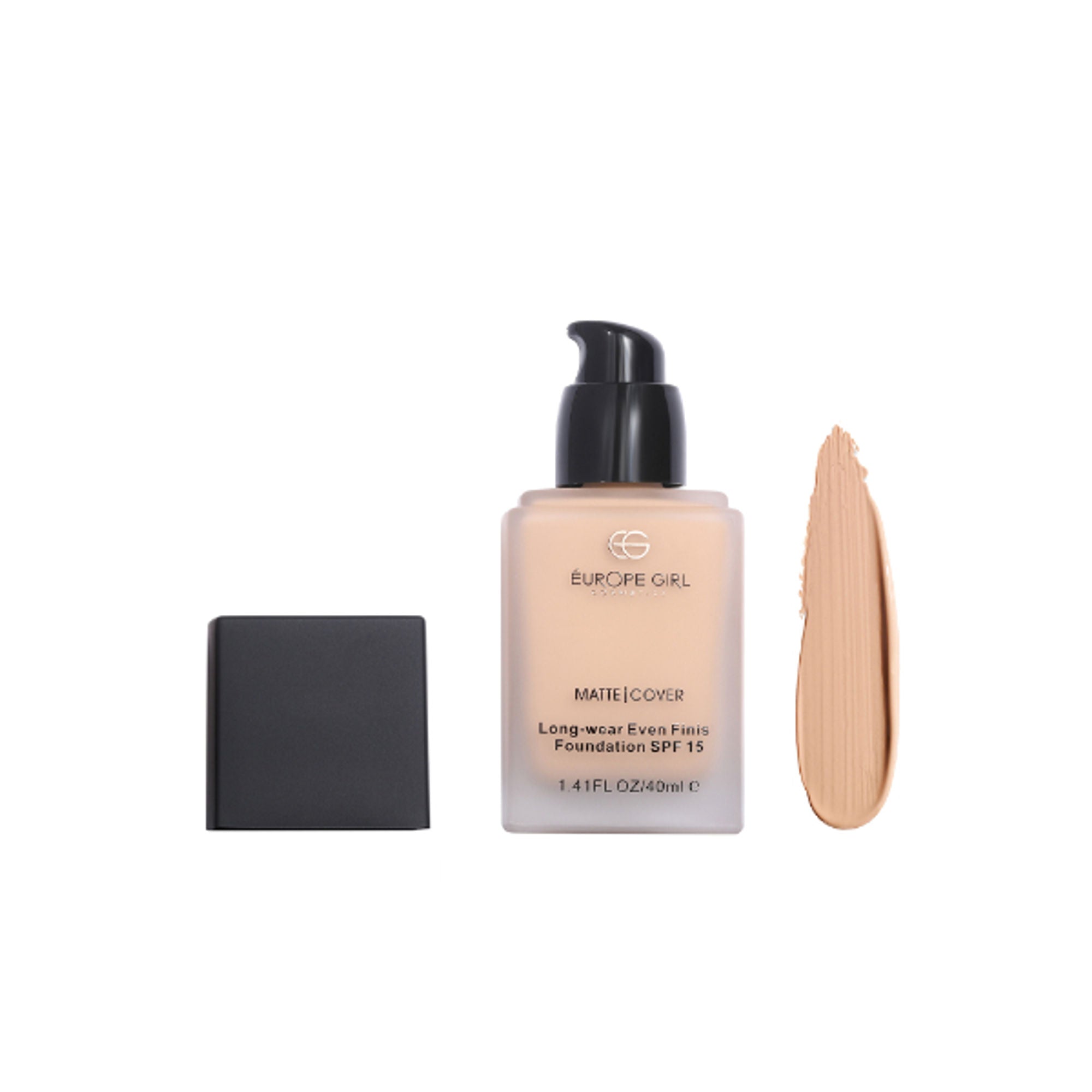 Europe Girl Matte Cover Foundation SPF 15 - 115 Light Pink Undertone - Distacart