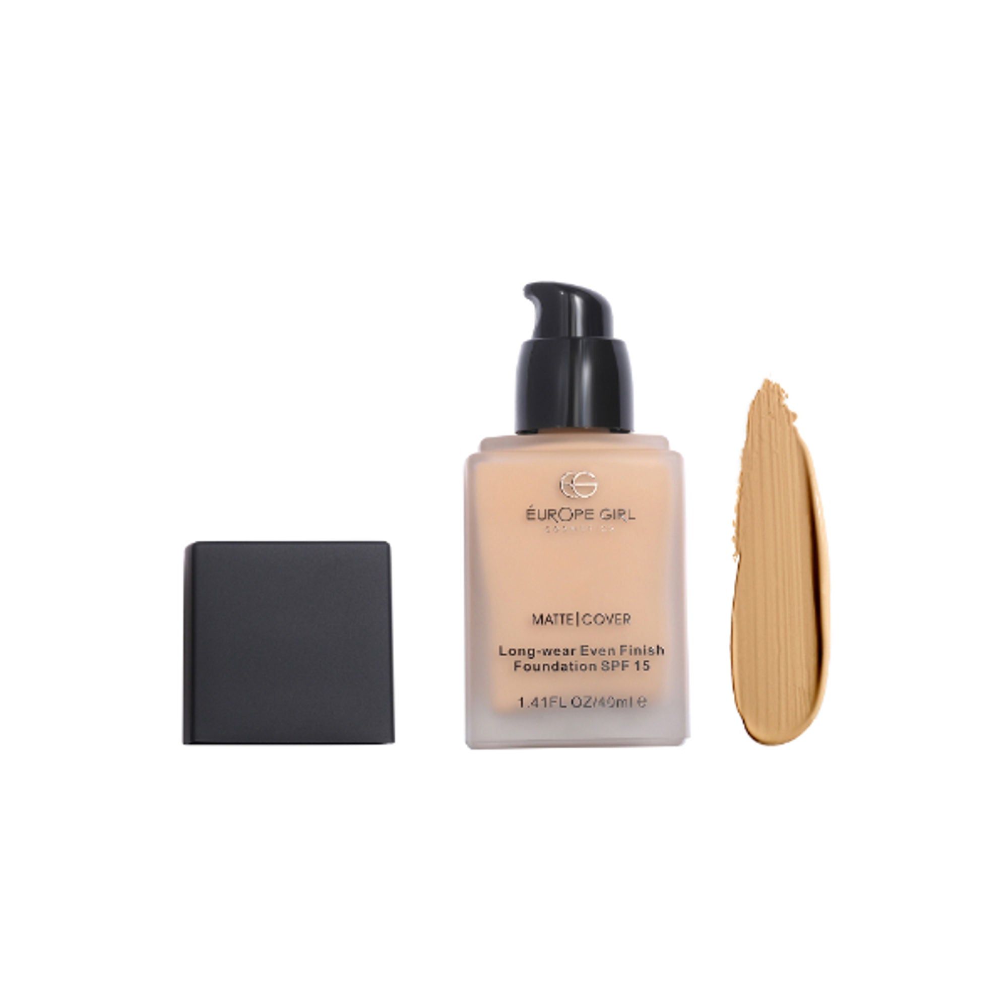 Europe Girl Matte Cover Foundation SPF 15 - 125 Medium Natural Undertone - Distacart