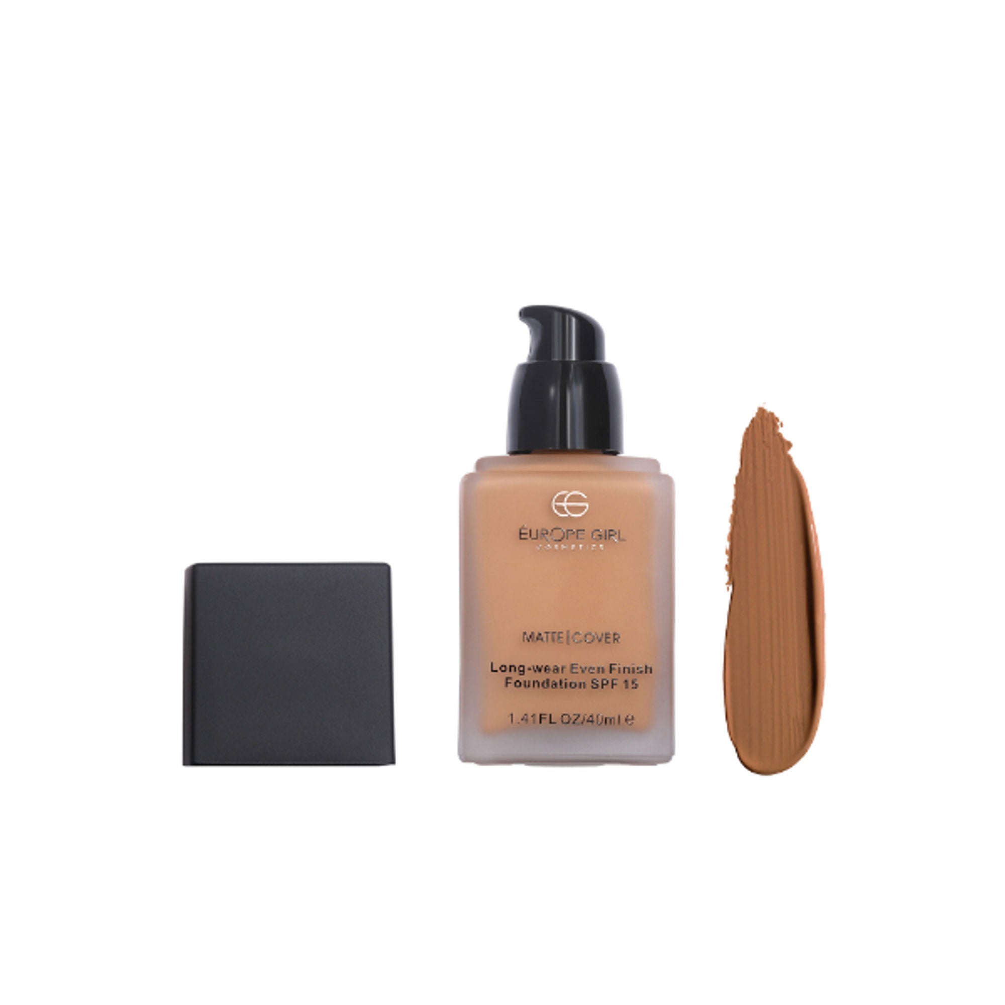 Europe Girl Matte Cover Foundation SPF 15 - 210 Dark Warm Undertone - Distacart