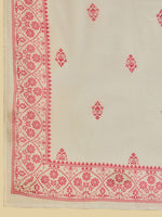 Thumbnail for Soch White & Pink Floral Printed Pure Cotton Straight Kurta With Trousers & Dupatta - Distacart