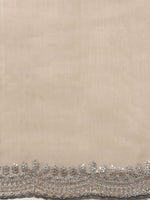Thumbnail for Anouk Copper & Silver-Coloured Sequinned Organza Saree - Distacart