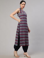 Thumbnail for Aks Striped Regular Pure Cotton Kurta With Salwar - Distacart