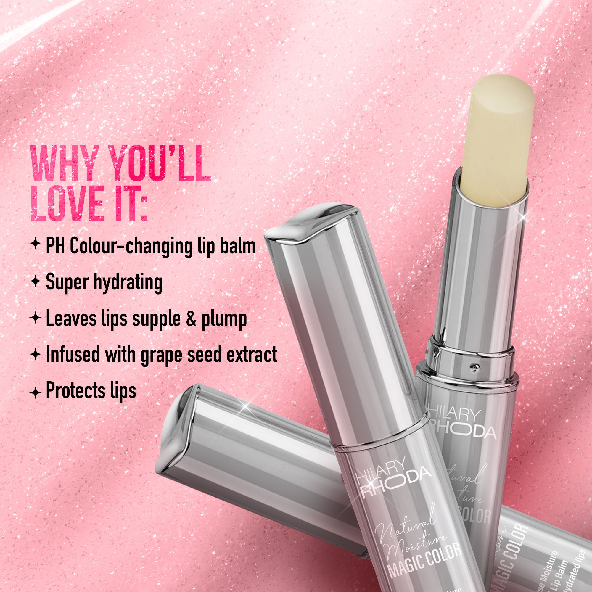 Hilary Rhoda Natural Moisture Magic Colour Lip Balm - Distacart