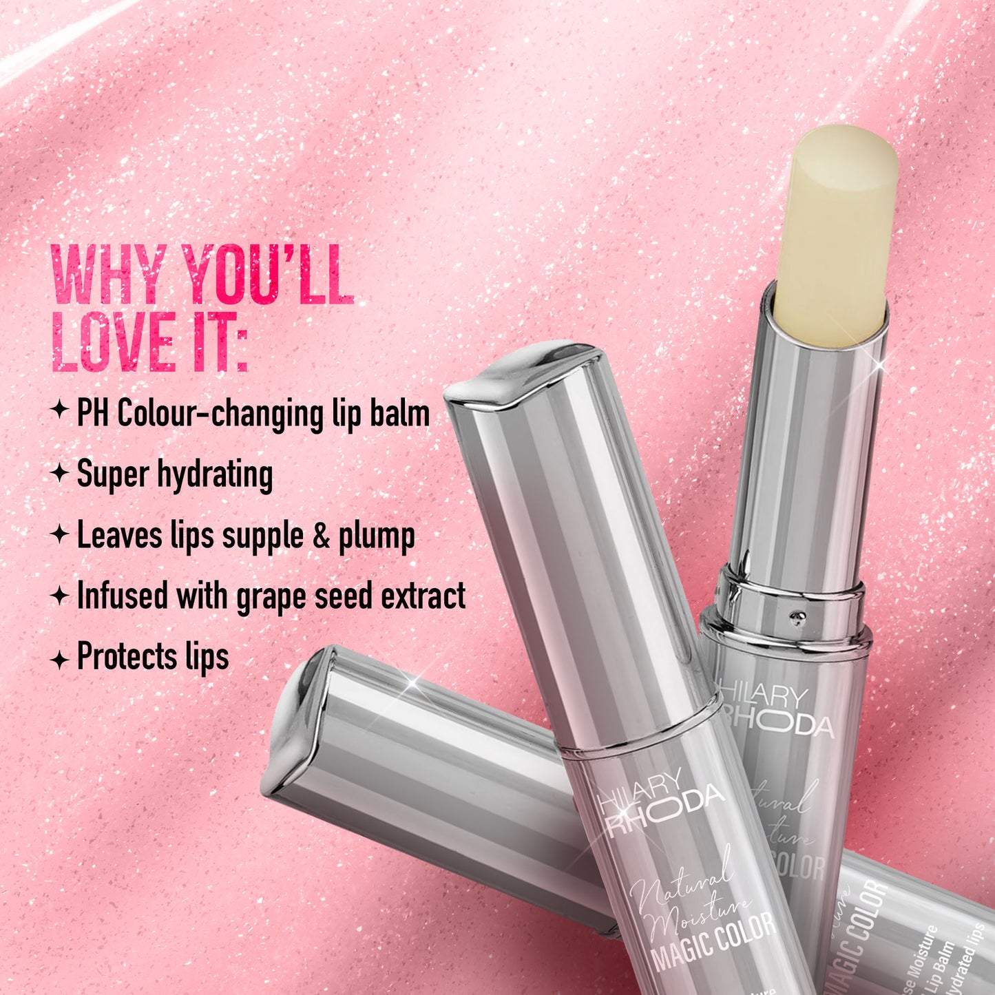 Hilary Rhoda Natural Moisture Magic Colour Lip Balm - Distacart