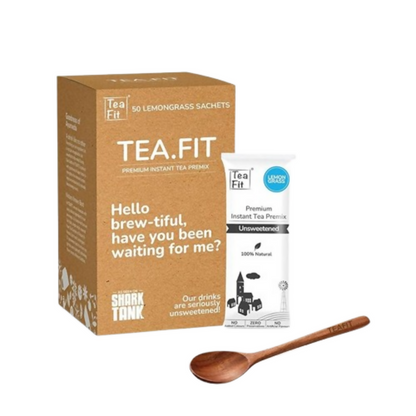 TeaFit Premium NO SUGAR Instant Lemongrass Tea Premix - Distacart