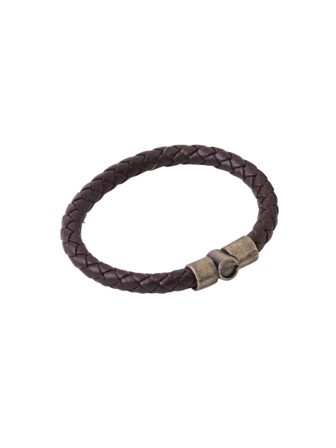 NVR Men's Set of 2 Brown Leather Bracelet - Distacart
