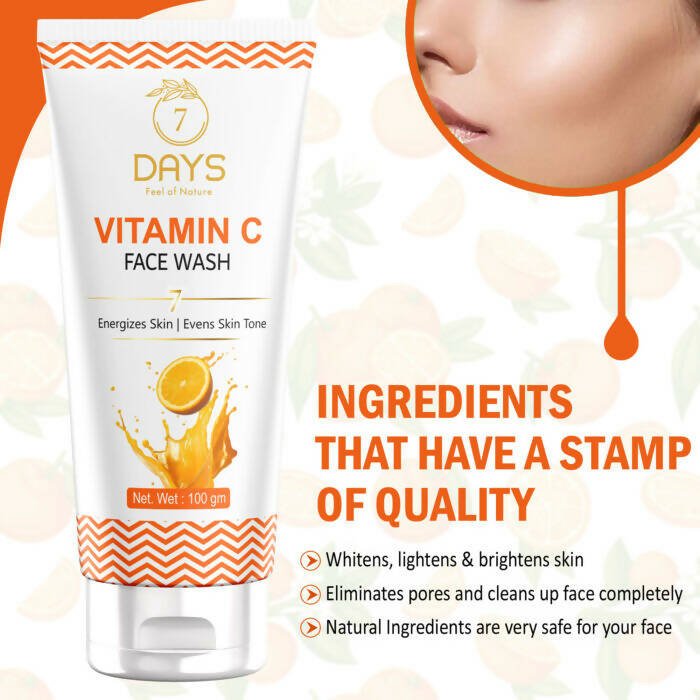 7 Days Vitamin C Face Wash with Turmeric - Distacart