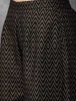 Thumbnail for Anouk Women Black & Gold-Toned Printed Kurta with Palazzos - Distacart