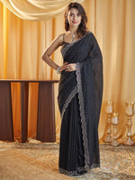 Thumbnail for kasee Beads and Stones Silk Blend Saree - Distacart