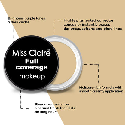 Miss Claire Full Coverage Makeup + Concealer - 15 - Distacart