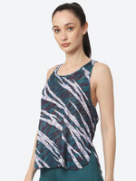 Thumbnail for ASICS Ventilate Actibreeze Aop Women White Green Printed T-shirt - Distacart