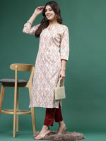 Thumbnail for Sangria Printed Straight Kurtas