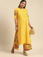 Thumbnail for All About You Women Yellow Printed Kurta with Palazzos - Distacart