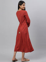 Thumbnail for AURELIA Ethnic Motifs Print A-Line Midi Dress
