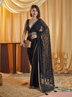 Thumbnail for kasee Embellished Chikankari Pure Chiffon Saree - Distacart
