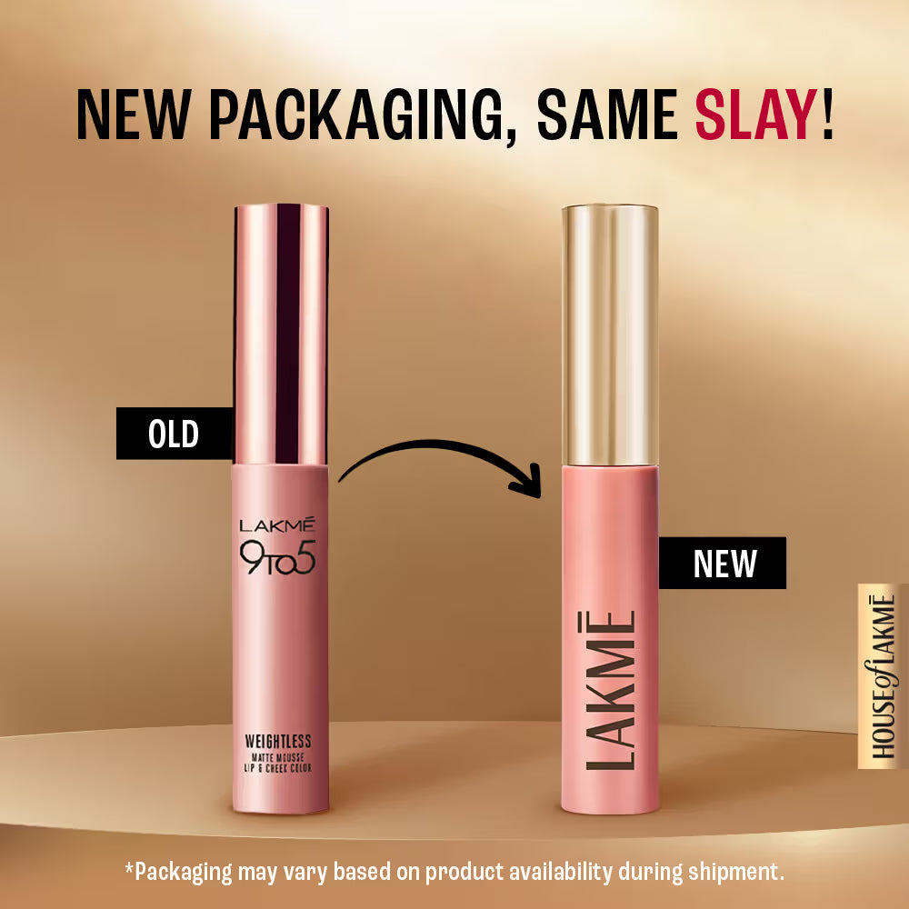 Lakme 9 To 5 Double Duty Lip & Cheek Mousse Matte Lipstick & Soft Blush, Blush Velvet - Distacart