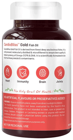 Thumbnail for bliss welness heart health arctic fish oil high potency omega 3 softgel capsule