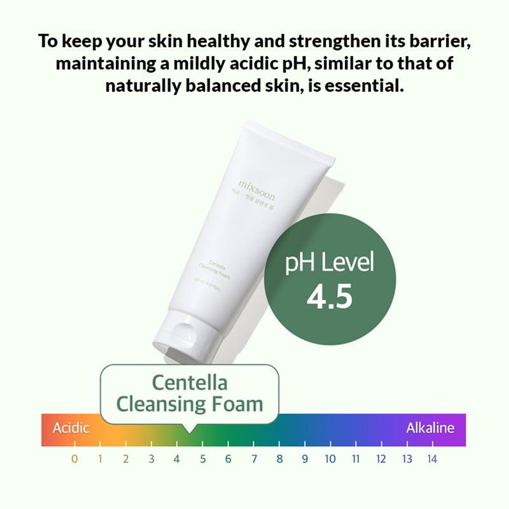 Mixsoon Centella Cleansing Foam, Gentle Face Wash for Redness & Acne-Prone Sensitive Skin - Distacart