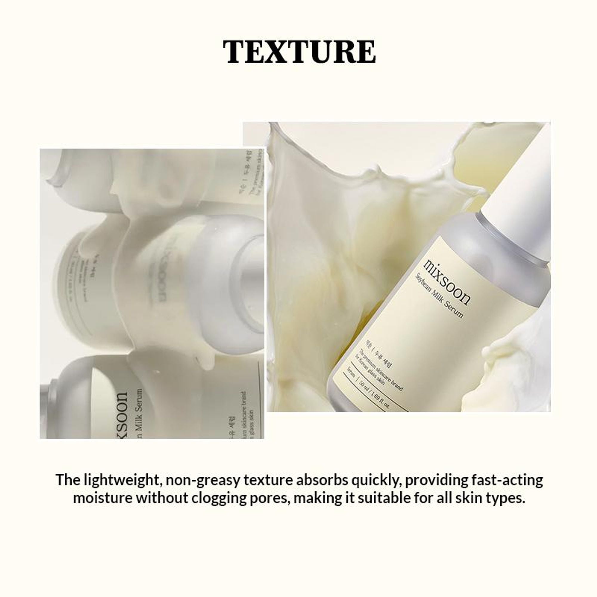Mixsoon Korean Soybean Milk Serum, Hydrates & Smoothens Dry, Dull Skin with Fermented Soy Proteins - Distacart
