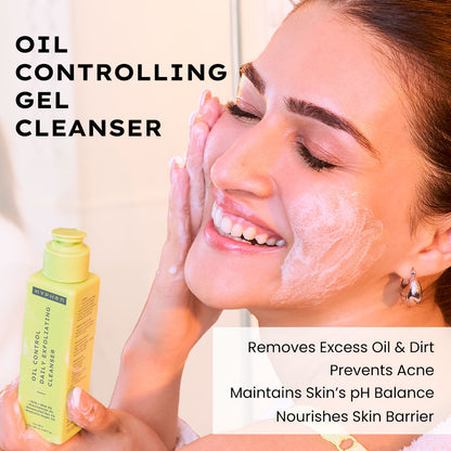 Hyphen By Kriti Sanon Oil Control Daily Exfoliating Cleanser, 2% AHA + BHA Salicylic Acid Face Wash for Oily Skin & Acne - Distacart