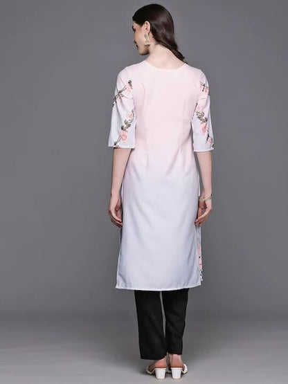 Ahalyaa Women's Traditional wear Kurta - Pink - Distacart