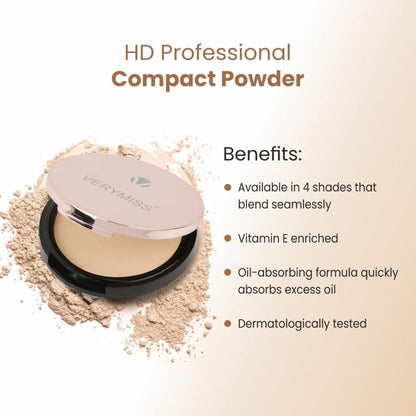 VERYMISS HD Professional Compact Powder - 130 Mellow Beige - Distacart