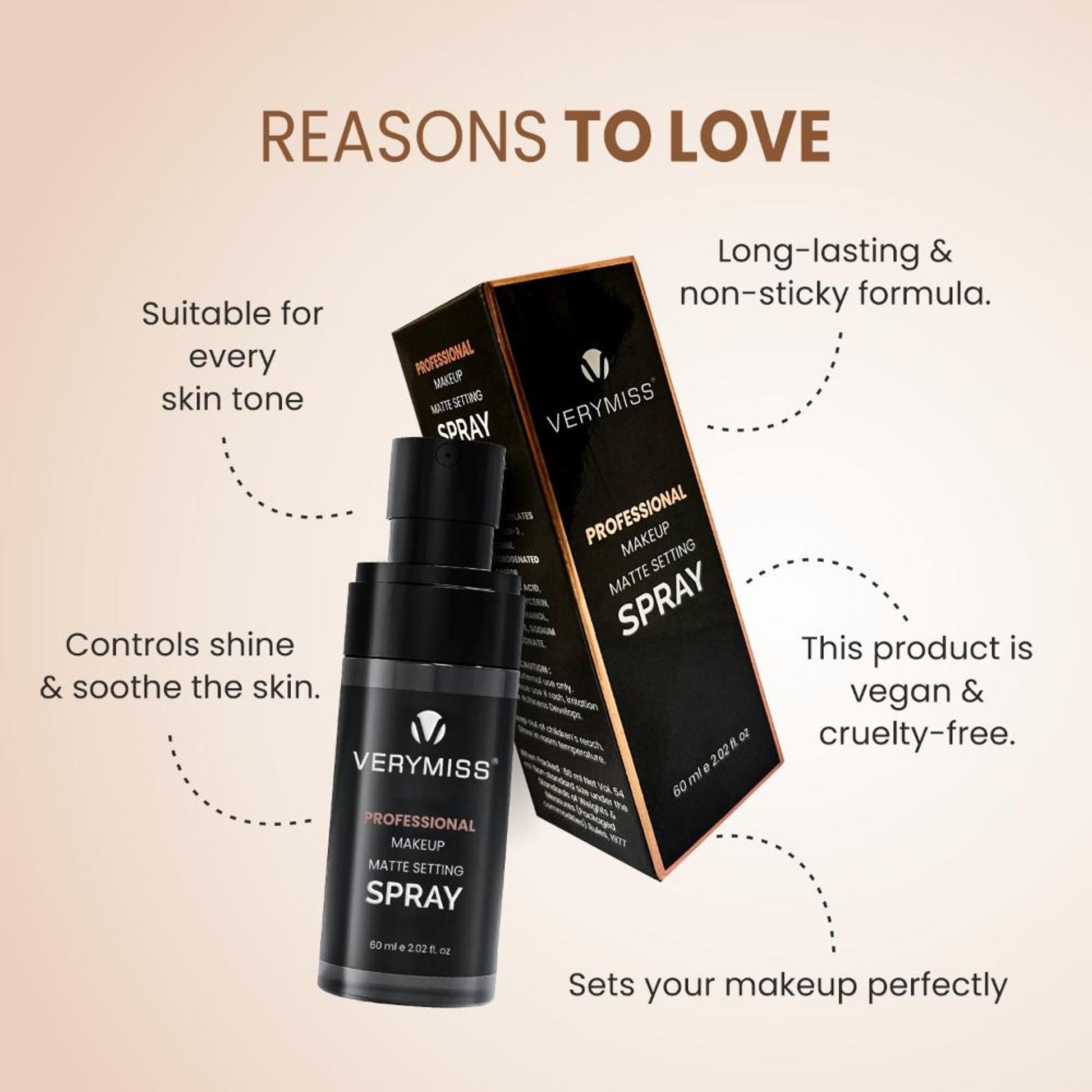 VERYMISS Professional Makeup Matte Setting Spray - Distacart