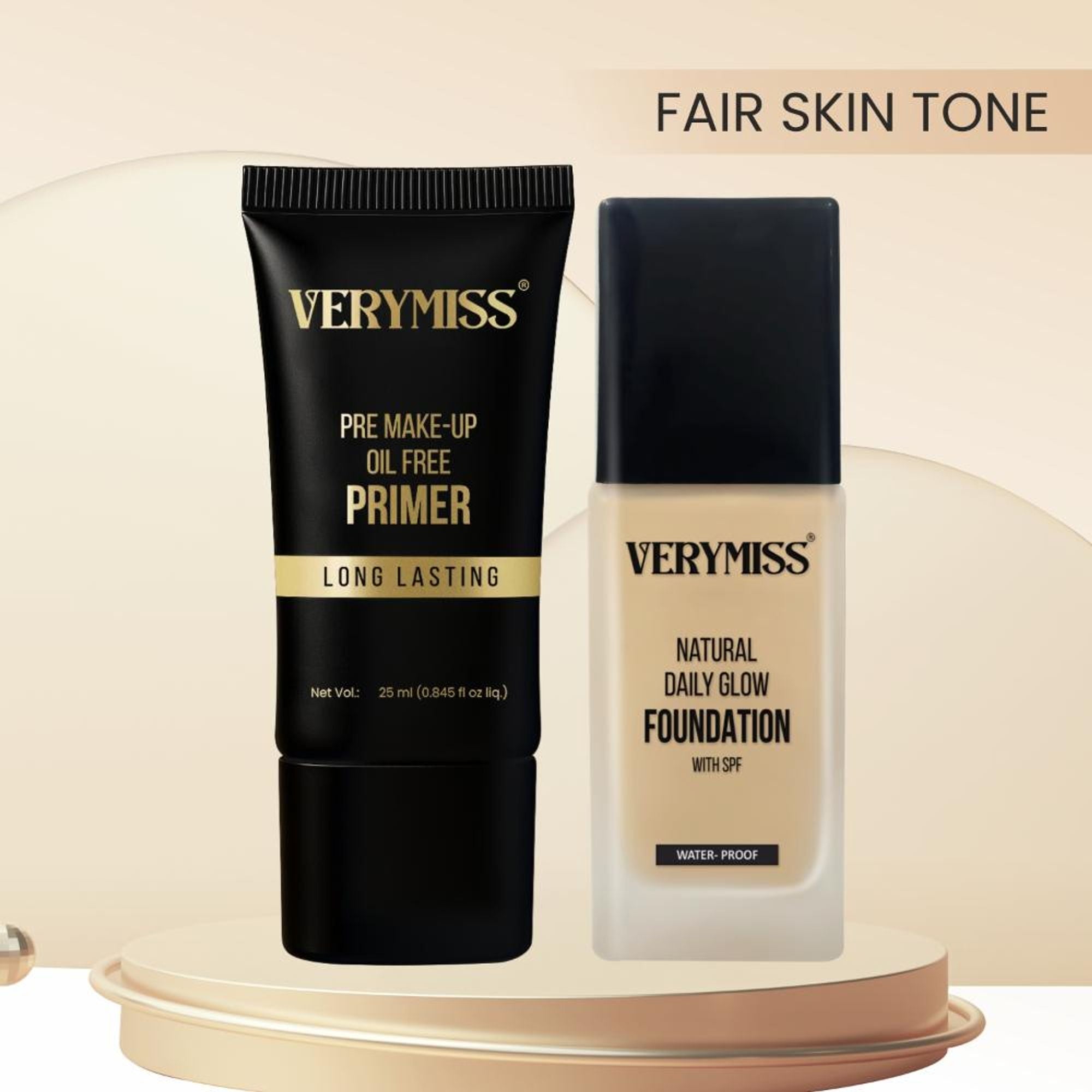 Verymiss Foundation + Oil Free Primer Fair Tone (VMFD06-01, VMPR02) - Distacart