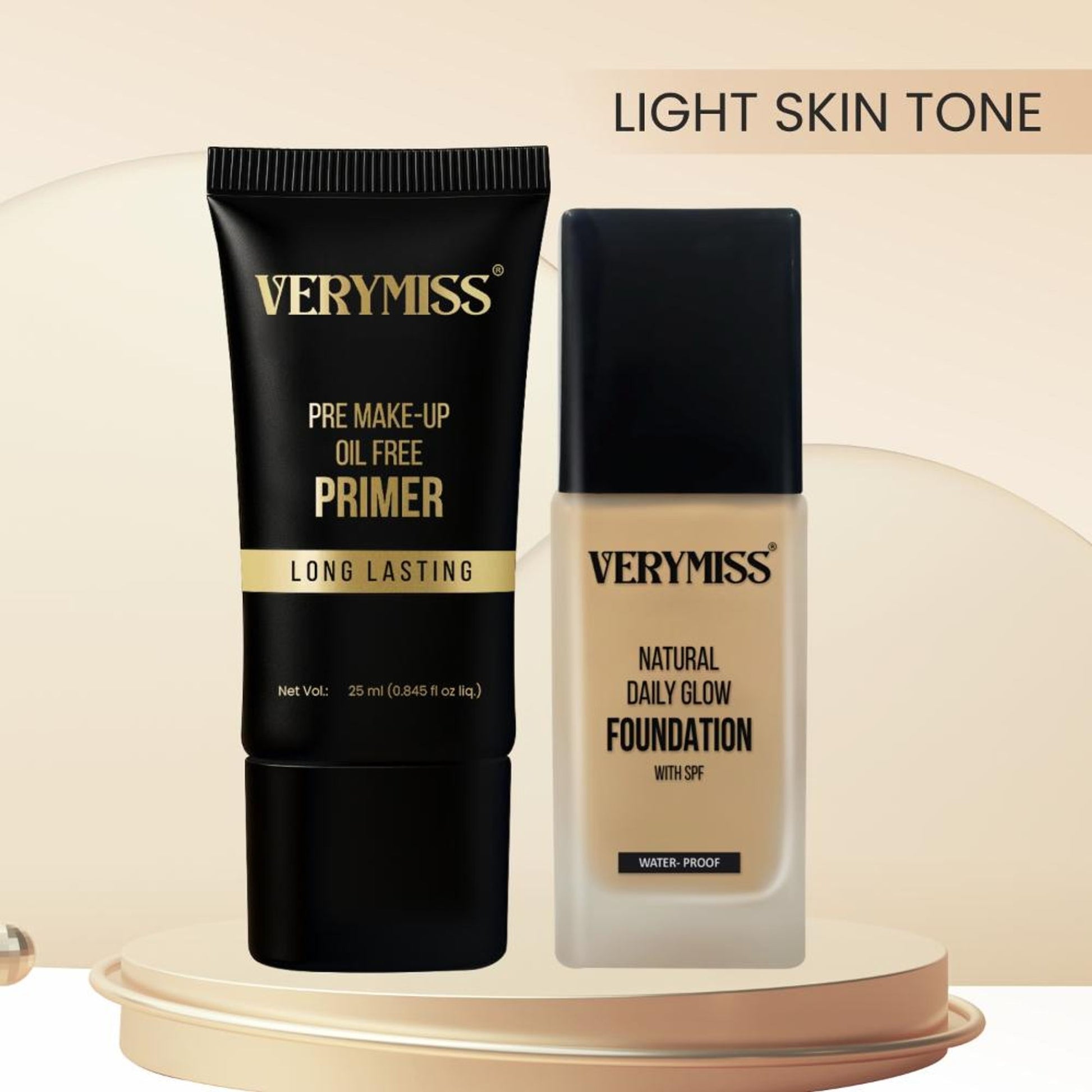Verymiss Foundation + Oil Free Primer Light Tone (VMFD06-02, VMPR02) - Distacart