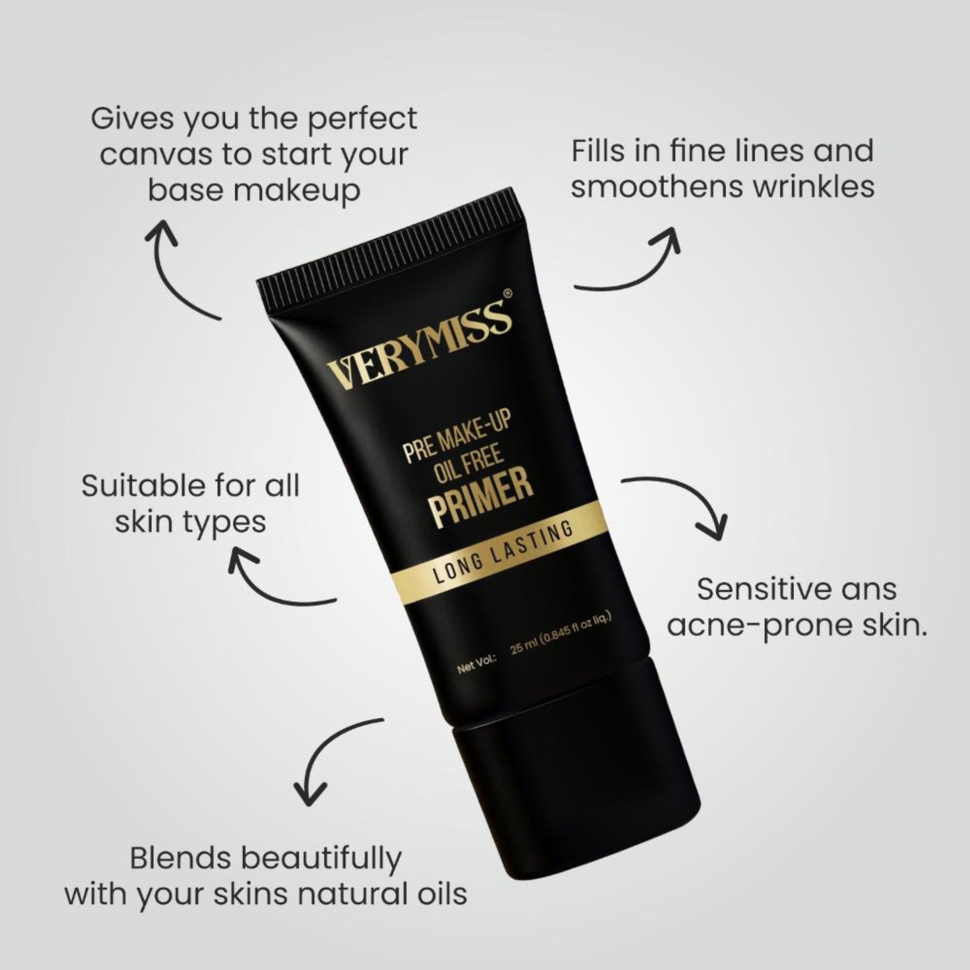Verymiss Foundation + Oil Free Primer Light Tone (VMFD06-02, VMPR02) - Distacart